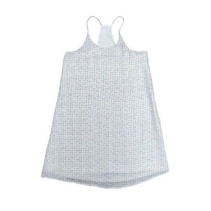 Truth NYC Dress ‎ Women's Size Medium White Black Grid Square Halter Flowy Fit